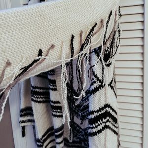 SOLD - Vintage Havana Crochet Fringe Zip Hoodie